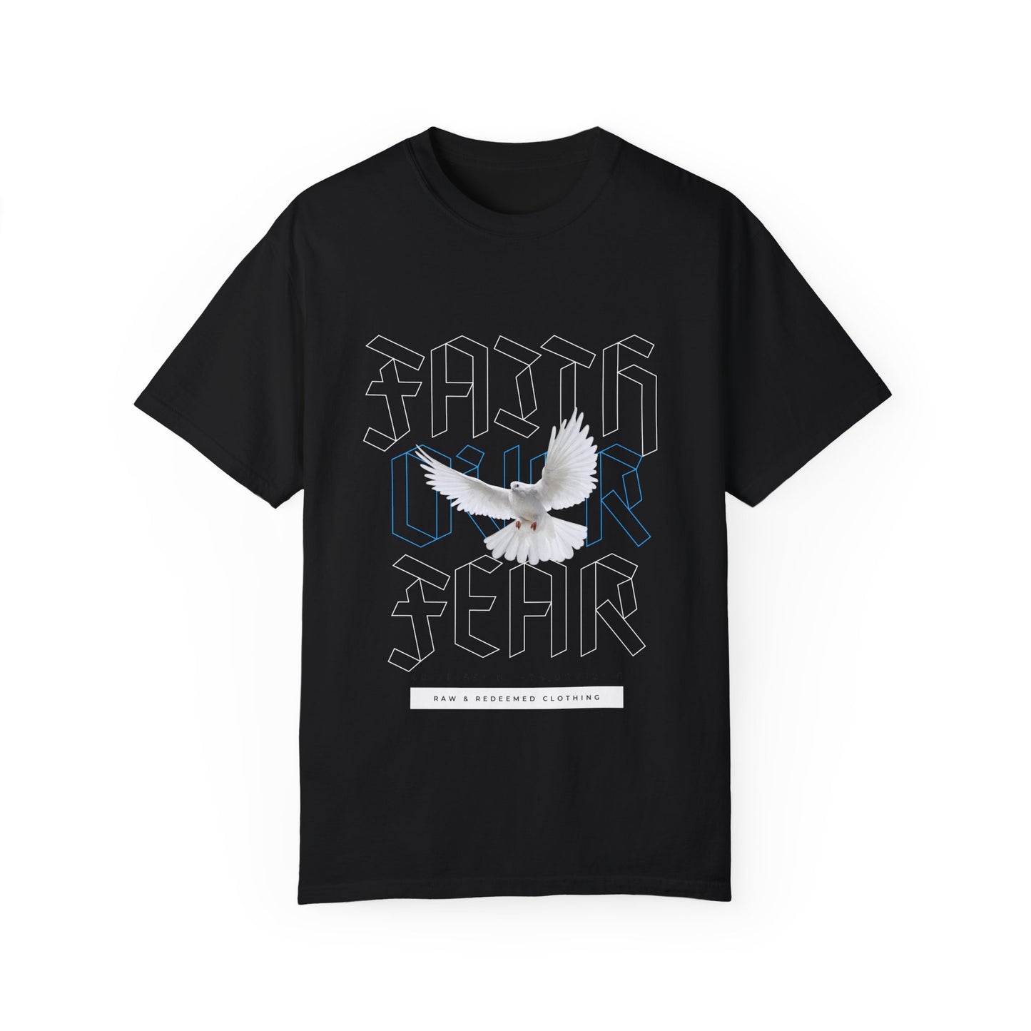 “FAITH OVER FEAR” Unisex Graphic Tee - Blue